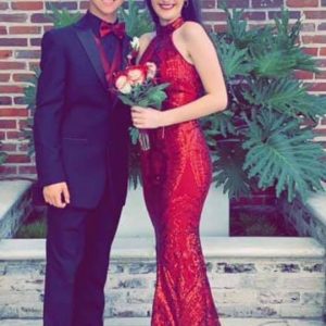 Prom Couple in Red